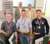 v.l.n.r. 1.Reihe: Bernhard Durchner (2. Platz), Manuel Gaisberger (1. Platz), Martin Wagner (3. Platz) sowie 2.Reihe: BBIM-Stv. KommR Karl Pech und BLW. LIM-Stv. DI (HTL) Gerald Kopsa (c) WKV/Dietmar Mathis: